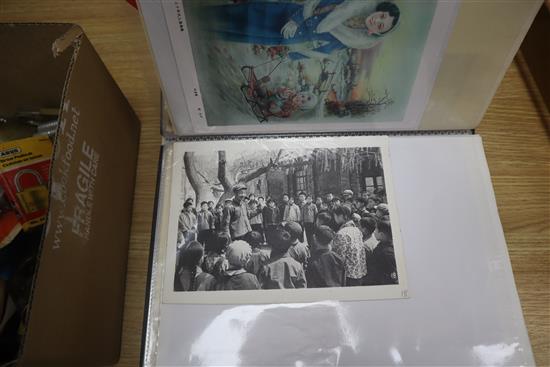 A collection of Chinese tea labels and photos of Hong Kong